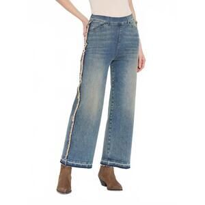 NEW LYSSE women's era wide leg jeans in blue